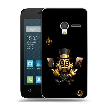 Пластиковый чехол на Alcatel One Touch Pixi 3 (4.5) с принтом Золотой скрудж макдак Пластиковый чехол на Alcatel One Touch Pixi 3 (4.5) с принтом Золотой скрудж макдак