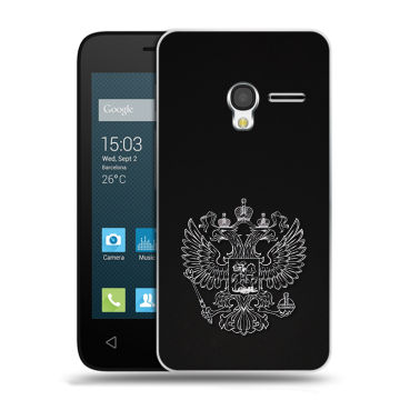 Пластиковый чехол на Alcatel One Touch Pixi 3 (4.5) с принтом Герб России