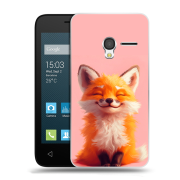 Пластиковый чехол на Alcatel One Touch Pixi 3 (4.5) с принтом милая лиса