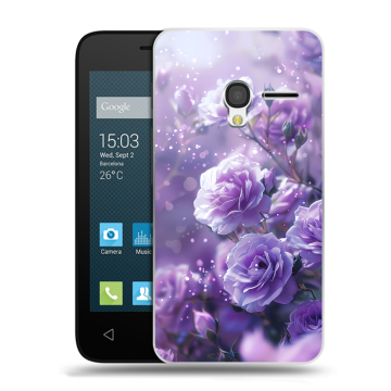 Пластиковый чехол на Alcatel One Touch Pixi 3 (4.5) с принтом Розы цветы