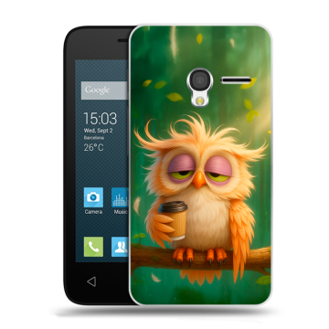 Пластиковый чехол на Alcatel One Touch Pixi 3 (4.5) с принтом сова Пластиковый чехол на Alcatel One Touch Pixi 3 (4.5) с принтом сова