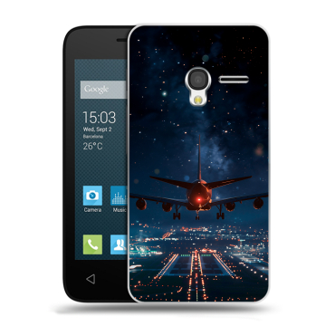 Пластиковый чехол на Alcatel One Touch Pixi 3 (4.5) с принтом самолет Пластиковый чехол на Alcatel One Touch Pixi 3 (4.5) с принтом самолет