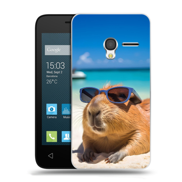 Пластиковый чехол на Alcatel One Touch Pixi 3 (4.5) с принтом Капибара Пластиковый чехол на Alcatel One Touch Pixi 3 (4.5) с принтом Капибара