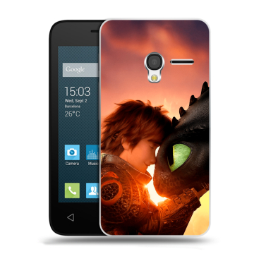 Пластиковый чехол на Alcatel One Touch Pixi 3 (4.5) с принтом Как приручить дракона