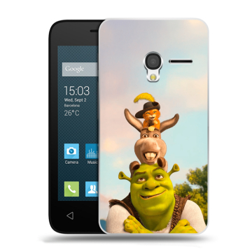 Пластиковый чехол на Alcatel One Touch Pixi 3 (4.5) с принтом Шрек Shrek