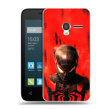 Пластиковый чехол на Alcatel One Touch Pixi 3 (4.5) с принтом человек паук spiderman Пластиковый чехол на Alcatel One Touch Pixi 3 (4.5) с принтом человек паук spiderman