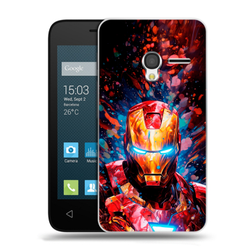 Пластиковый чехол на Alcatel One Touch Pixi 3 (4.5) с принтом Железный человек Ironman Пластиковый чехол на Alcatel One Touch Pixi 3 (4.5) с принтом Железный человек Ironman