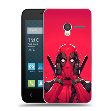 Пластиковый чехол на Alcatel One Touch Pixi 3 (4.5) с принтом Дедпул Deadpool
