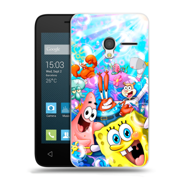 Пластиковый чехол на Alcatel One Touch Pixi 3 (4.5) с принтом спанчбоб спанч боб Пластиковый чехол на Alcatel One Touch Pixi 3 (4.5) с принтом спанчбоб спанч боб