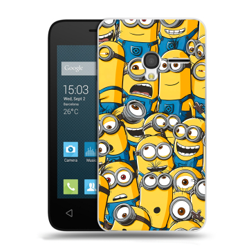 Пластиковый чехол на Alcatel One Touch Pixi 3 (4.5) с принтом Миньоны Пластиковый чехол на Alcatel One Touch Pixi 3 (4.5) с принтом Миньоны