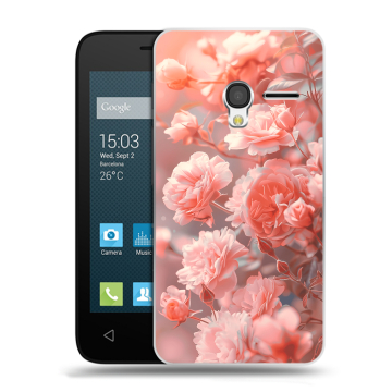 Пластиковый чехол на Alcatel One Touch Pixi 3 (4.5) с принтом Розы цветы Пластиковый чехол на Alcatel One Touch Pixi 3 (4.5) с принтом Розы цветы