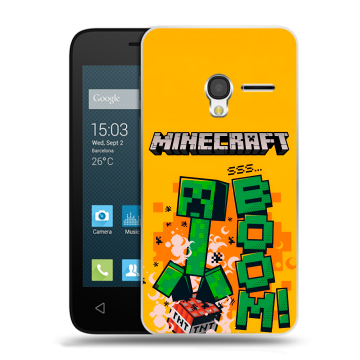 Пластиковый чехол на Alcatel One Touch Pixi 3 (4.5) с принтом Майнкрафт Minecraft Пластиковый чехол на Alcatel One Touch Pixi 3 (4.5) с принтом Майнкрафт Minecraft