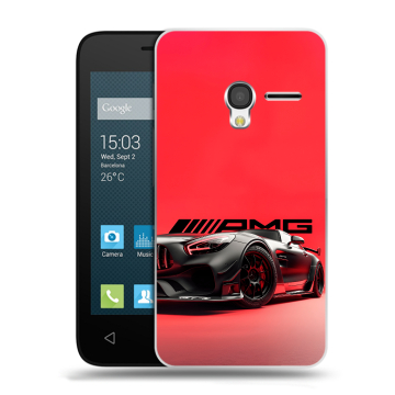 Пластиковый чехол на Alcatel One Touch Pixi 3 (4.5) с принтом Мерседес Mercedes AMG
