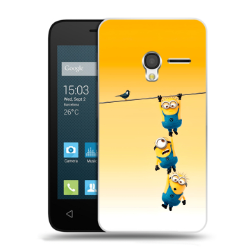 Пластиковый чехол на Alcatel One Touch Pixi 3 (4.5) с принтом Миньоны Пластиковый чехол на Alcatel One Touch Pixi 3 (4.5) с принтом Миньоны