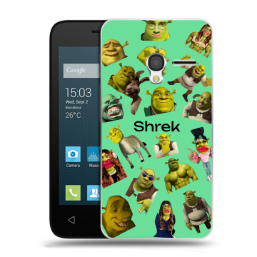 Пластиковый чехол на Alcatel One Touch Pixi 3 (4.5) с принтом Шрек Shrek