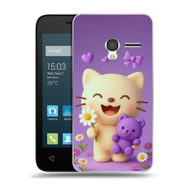 Пластиковый чехол на Alcatel One Touch Pixi 3 (4.5) с принтом для девочек