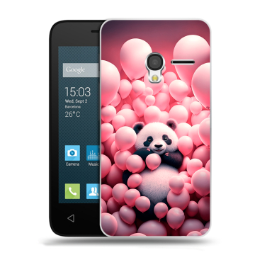 Пластиковый чехол на Alcatel One Touch Pixi 3 (4.5) с принтом Панда