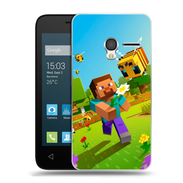 Пластиковый чехол на Alcatel One Touch Pixi 3 (4.5) с принтом Майнкрафт Minecraft Пластиковый чехол на Alcatel One Touch Pixi 3 (4.5) с принтом Майнкрафт Minecraft