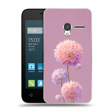 Пластиковый чехол на Alcatel One Touch Pixi 3 (4.5) с принтом Цветы