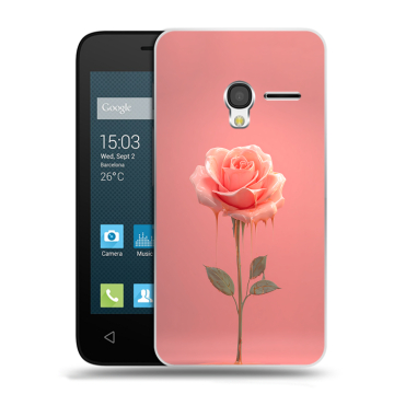 Пластиковый чехол на Alcatel One Touch Pixi 3 (4.5) с принтом Розовая роза