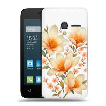Пластиковый чехол на Alcatel One Touch Pixi 3 (4.5) с принтом Цветы