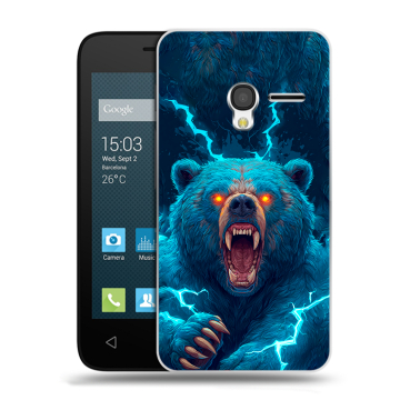 Пластиковый чехол на Alcatel One Touch Pixi 3 (4.5) с принтом Медведь