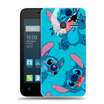 Пластиковый чехол на Alcatel One Touch Pixi 3 (4.5) с принтом Лило и Стич Пластиковый чехол на Alcatel One Touch Pixi 3 (4.5) с принтом Лило и Стич