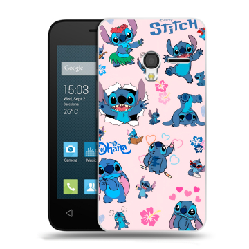 Пластиковый чехол на Alcatel One Touch Pixi 3 (4.5) с принтом Лило и Стич Пластиковый чехол на Alcatel One Touch Pixi 3 (4.5) с принтом Лило и Стич
