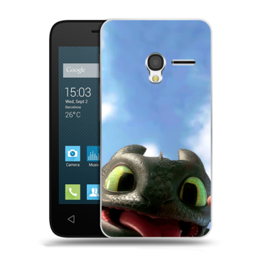 Пластиковый чехол на Alcatel One Touch Pixi 3 (4.5) с принтом Как приручить дракона Пластиковый чехол на Alcatel One Touch Pixi 3 (4.5) с принтом Как приручить дракона