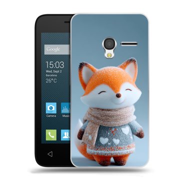Пластиковый чехол на Alcatel One Touch Pixi 3 (4.5) с принтом Лиса