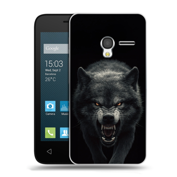 Пластиковый чехол на Alcatel One Touch Pixi 3 (4.5) с принтом Волк Пластиковый чехол на Alcatel One Touch Pixi 3 (4.5) с принтом Волк