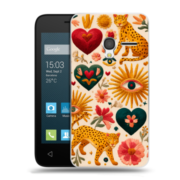 Пластиковый чехол на Alcatel One Touch Pixi 3 (4.5) с принтом Модный принт