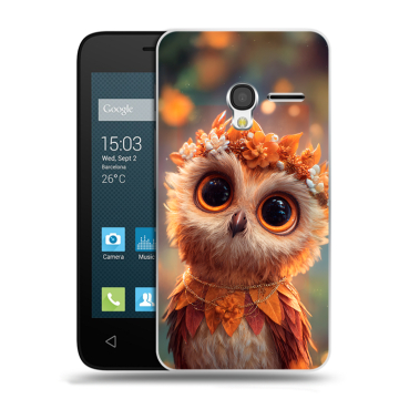 Пластиковый чехол на Alcatel One Touch Pixi 3 (4.5) с принтом Милая сова