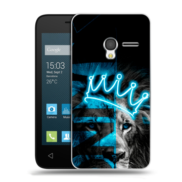 Пластиковый чехол на Alcatel One Touch Pixi 3 (4.5) с принтом Король лев