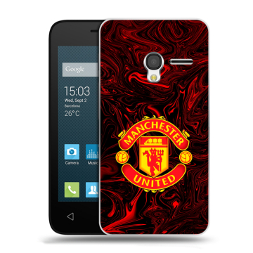 Пластиковый чехол на Alcatel One Touch Pixi 3 (4.5) с принтом Manchester United