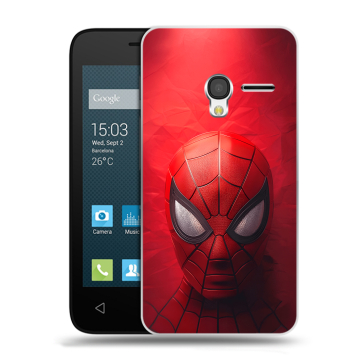 Пластиковый чехол на Alcatel One Touch Pixi 3 (4.5) с принтом Spiderman Человек паук Пластиковый чехол на Alcatel One Touch Pixi 3 (4.5) с принтом Spiderman Человек паук