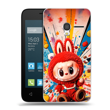 Пластиковый чехол на Alcatel One Touch Pixi 3 (4.5) с принтом Labubu Лабубу Пластиковый чехол на Alcatel One Touch Pixi 3 (4.5) с принтом Labubu Лабубу