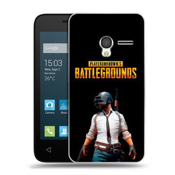 Пластиковый чехол на Alcatel One Touch Pixi 3 (4.5) с принтом PUGB ПАГБ Пластиковый чехол на Alcatel One Touch Pixi 3 (4.5) с принтом PUGB ПАГБ
