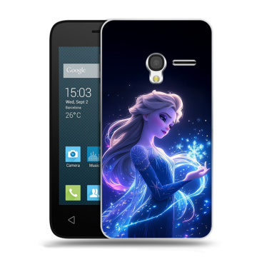 Пластиковый чехол на Alcatel One Touch Pixi 3 (4.5) с принтом Холодное сердце Frozen Пластиковый чехол на Alcatel One Touch Pixi 3 (4.5) с принтом Холодное сердце Frozen
