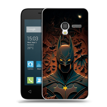 Пластиковый чехол на Alcatel One Touch Pixi 3 (4.5) с принтом Batman Бэтмен