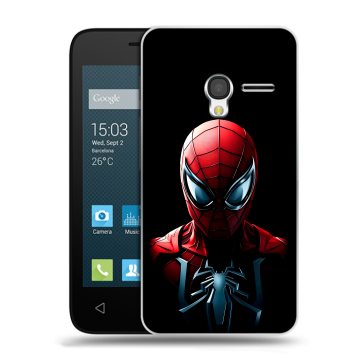 Пластиковый чехол на Alcatel One Touch Pixi 3 (4.5) с принтом Spiderman Человек паук Пластиковый чехол на Alcatel One Touch Pixi 3 (4.5) с принтом Spiderman Человек паук