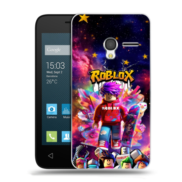 Пластиковый чехол на Alcatel One Touch Pixi 3 (4.5) с принтом Roblox Роблокс