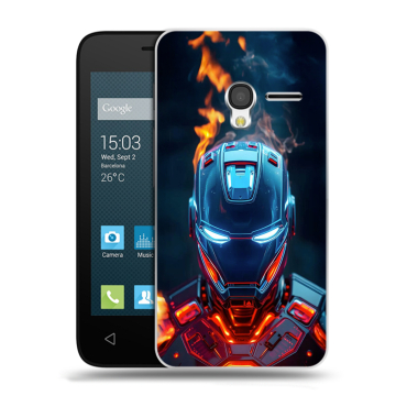 Пластиковый чехол на Alcatel One Touch Pixi 3 (4.5) с принтом IronMan Железный человек