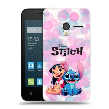 Пластиковый чехол на Alcatel One Touch Pixi 3 (4.5) с принтом Лило и Стич Пластиковый чехол на Alcatel One Touch Pixi 3 (4.5) с принтом Лило и Стич