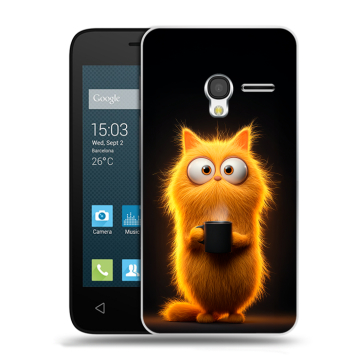 Пластиковый чехол на Alcatel One Touch Pixi 3 (4.5) с принтом Смешной кот Пластиковый чехол на Alcatel One Touch Pixi 3 (4.5) с принтом Смешной кот