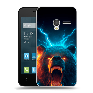 Пластиковый чехол на Alcatel One Touch Pixi 3 (4.5) с принтом Медведь