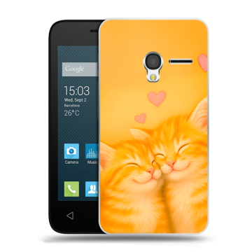 Пластиковый чехол на Alcatel One Touch Pixi 3 (4.5) с принтом Милые котята Пластиковый чехол на Alcatel One Touch Pixi 3 (4.5) с принтом Милые котята