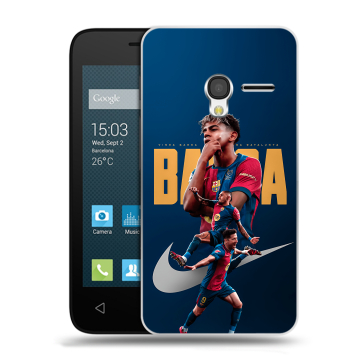 Пластиковый чехол на Alcatel One Touch Pixi 3 (4.5) с принтом Барселона Barca Yamal Пластиковый чехол на Alcatel One Touch Pixi 3 (4.5) с принтом Барселона Barca Yamal