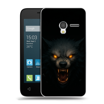 Пластиковый чехол на Alcatel One Touch Pixi 3 (4.5) с принтом Волк