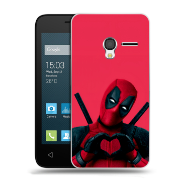 Пластиковый чехол на Alcatel One Touch Pixi 3 (4.5) с принтом Дедпул Deadpool